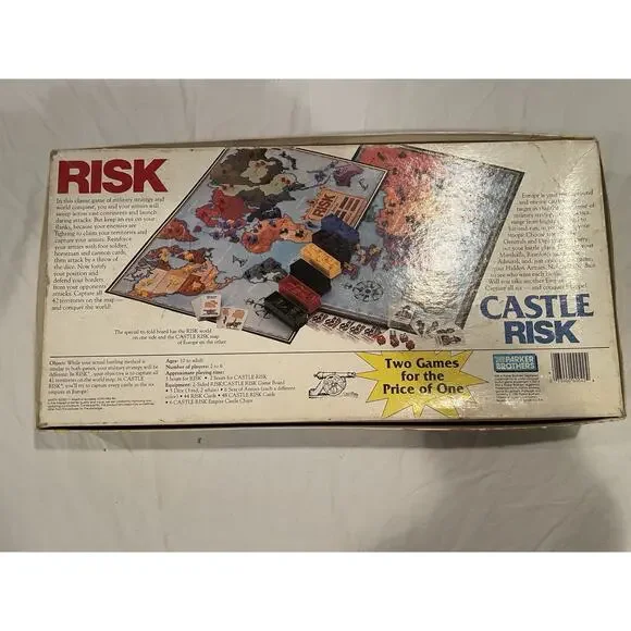 Vtg Castle Risk Risk 2 In 1 Board Game - Picture 3 of 12